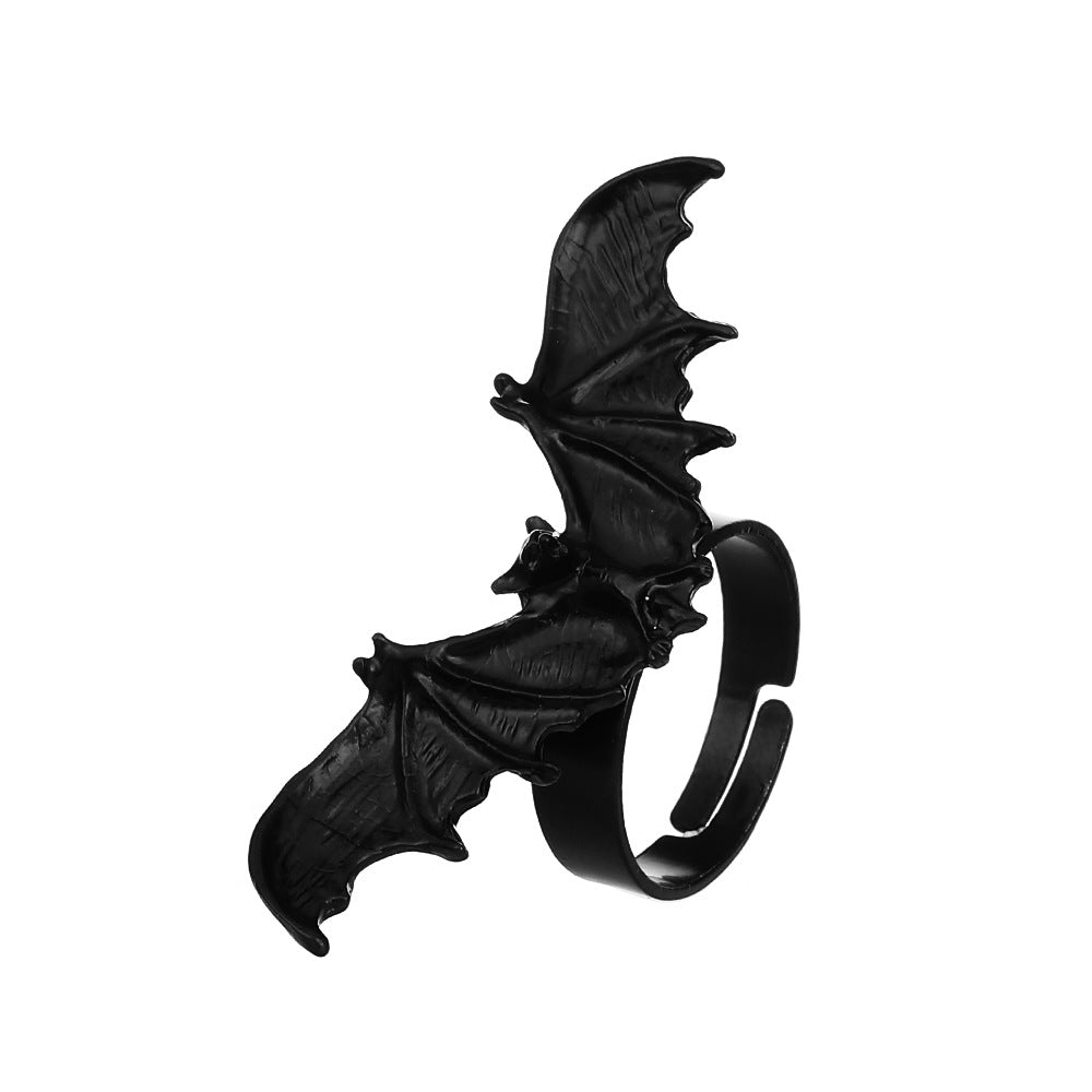 Midnight Bat Adjustable Ring