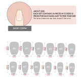 24pcs/Set Short Ballet V-Shape White French Tip Press On Nails