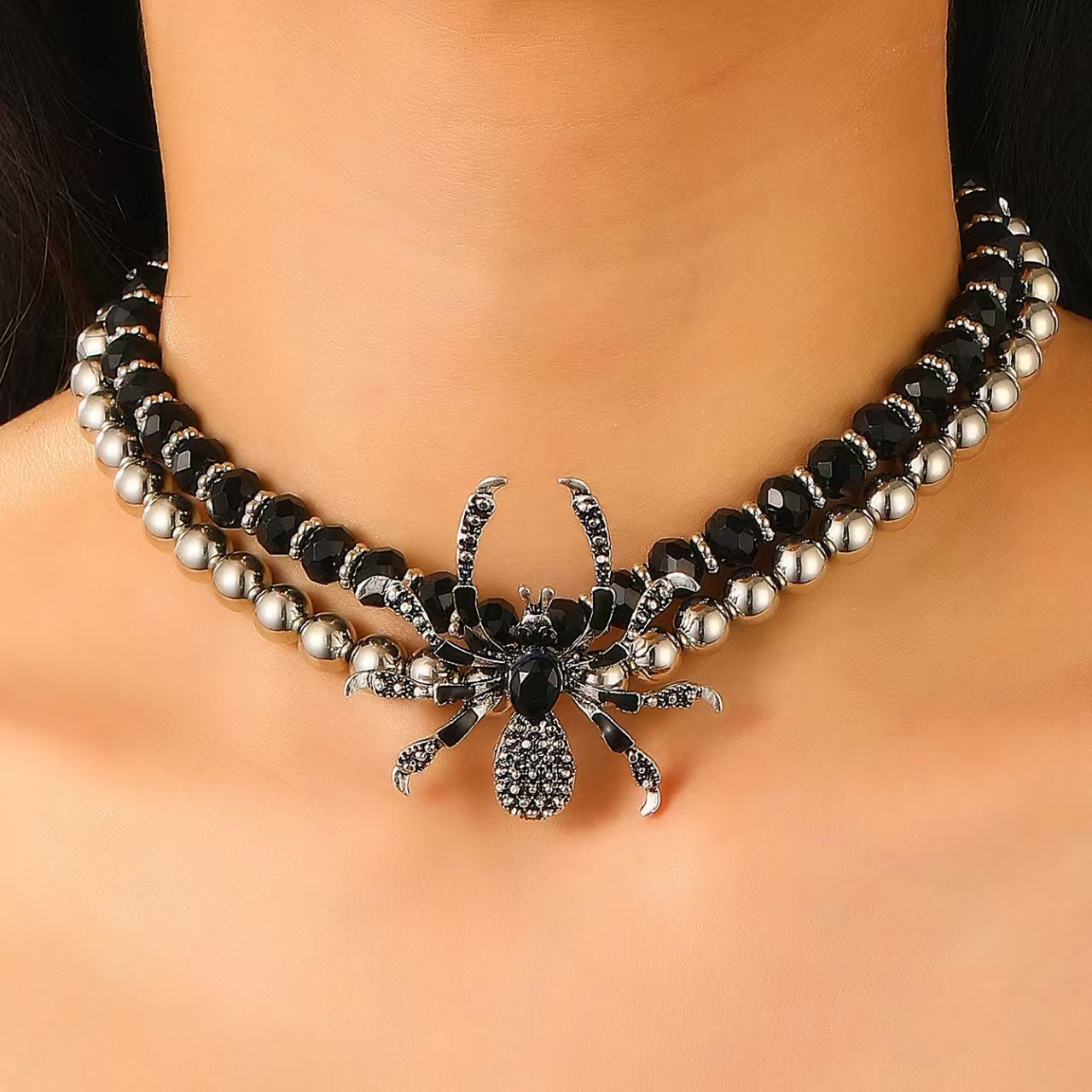 Spider Veil Earrings, Bracelet & Necklace