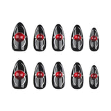 24pcs/Set Halloween Spider Short Almond Press On Nails