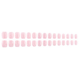 24pcs/Set Nude Pink Solid Short Square Press On Nails